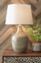 Warmstead Furniture - Ashley Furniture - Mari Lighting - Table Lamp (Set of 2) / Gray/Gold Finish - L430664X2